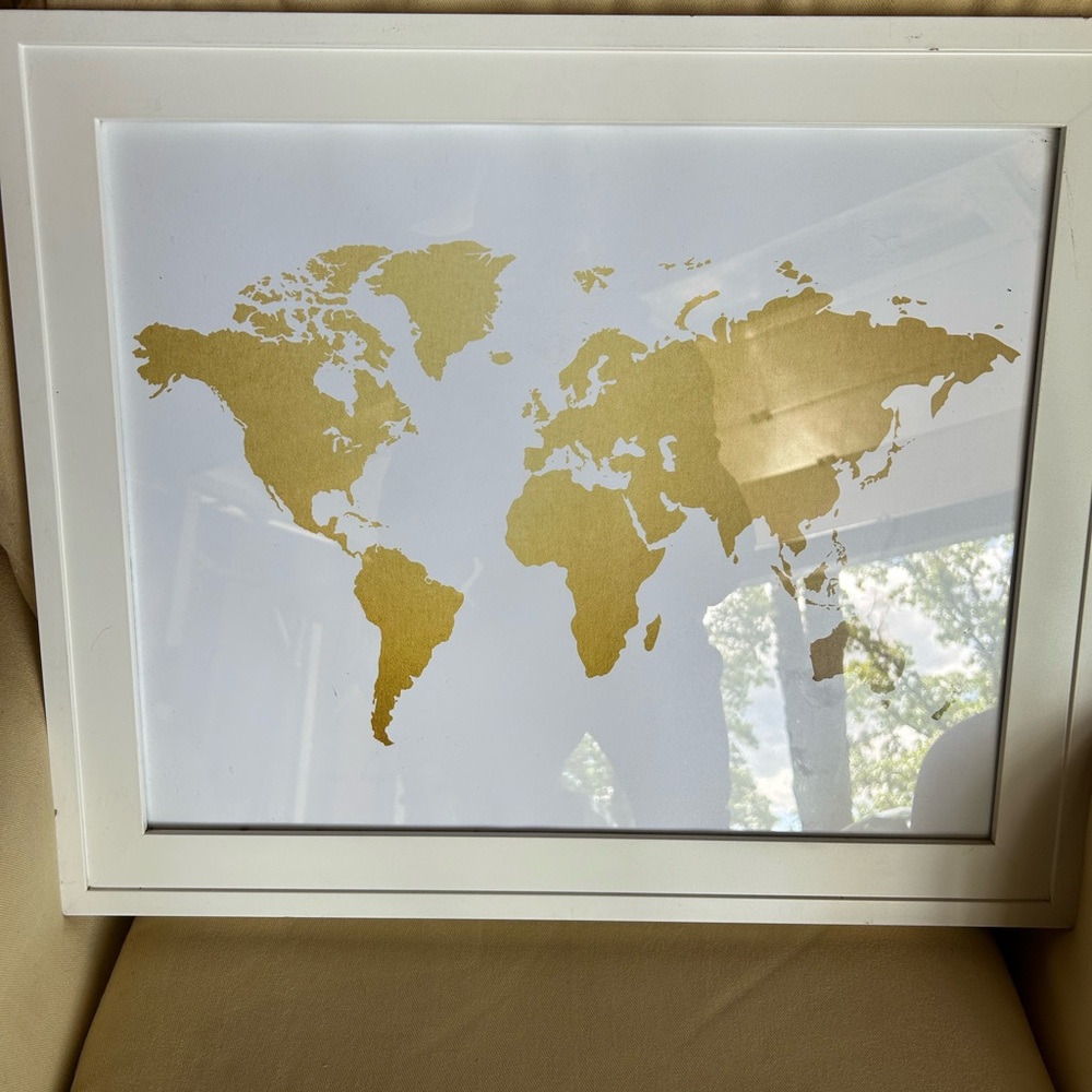 Framed World Map Art